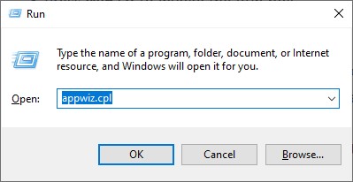 Appwiz.cpl - Logitech G Hub not working