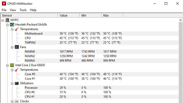 Best Free PC hardware monitor for Windows PC