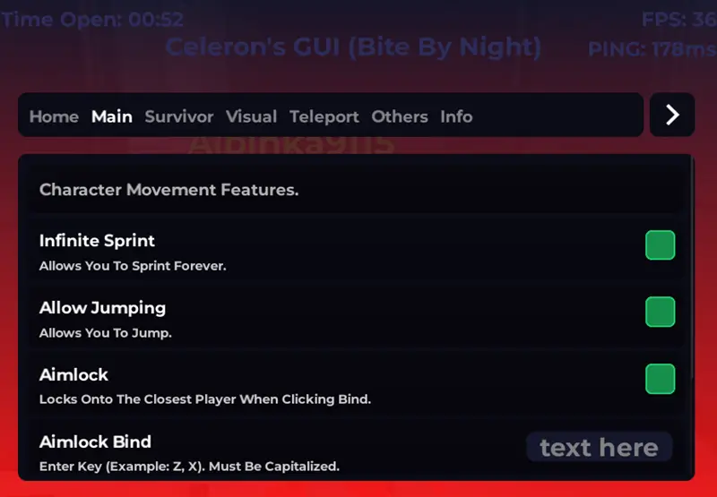 Celeron’s GUI Script For Bite By Night Keyless – Anti-Death
