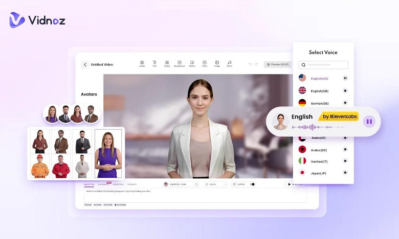 Create AI Talking Avatar Videos in Minutes with Vidnoz AI