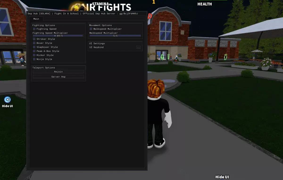 Dep Hub Fight in a School Script No Key – Air fight, Stamina