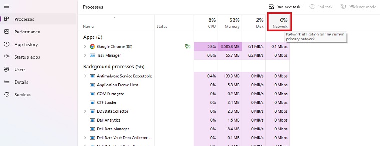 Disable Bandwidth-Intensive Processes to Fix The Error Code Bee in Destiny 2 on PC