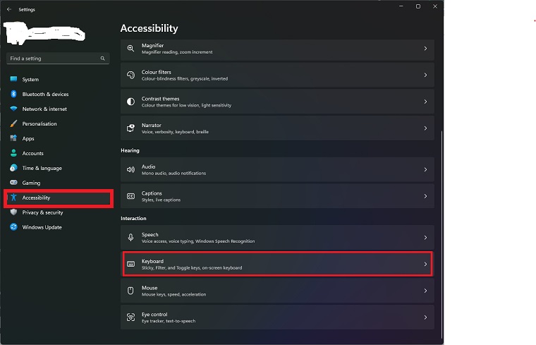  Disable Filter Keys to Fix Windows Key Not Working on Windows 11/10