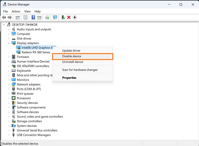 Disable the Extra Virtual Display Adapter.