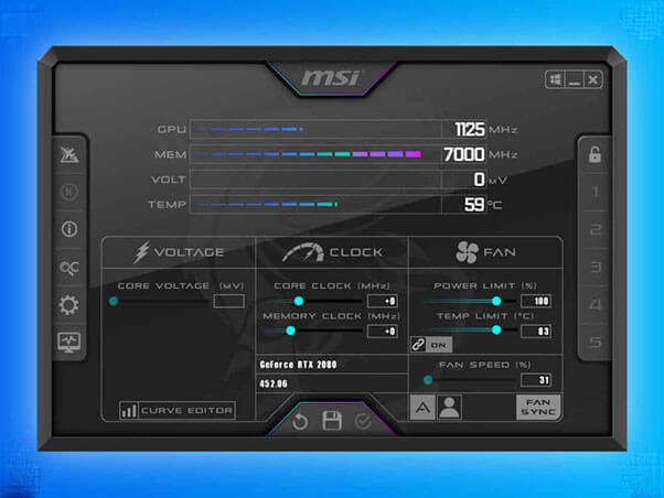 Download MSI Afterburner to change CPU Fan Speed