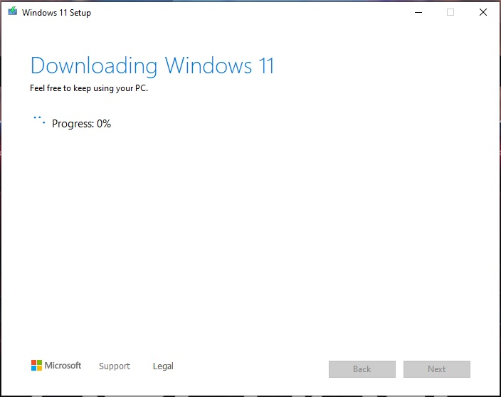 Downgliding Windows 11 MCT