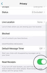 Enable Read Receipt on iPhone
