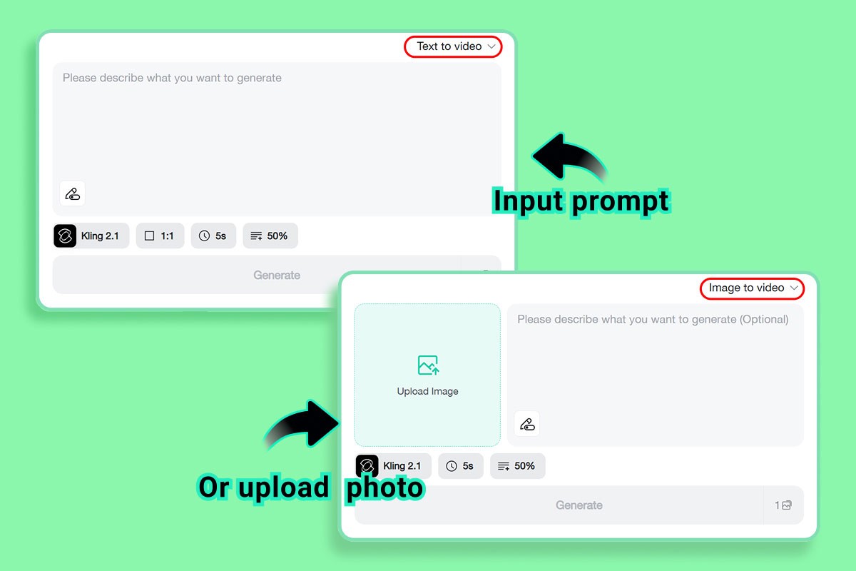 Enter a Text Prompt or Upload an Image