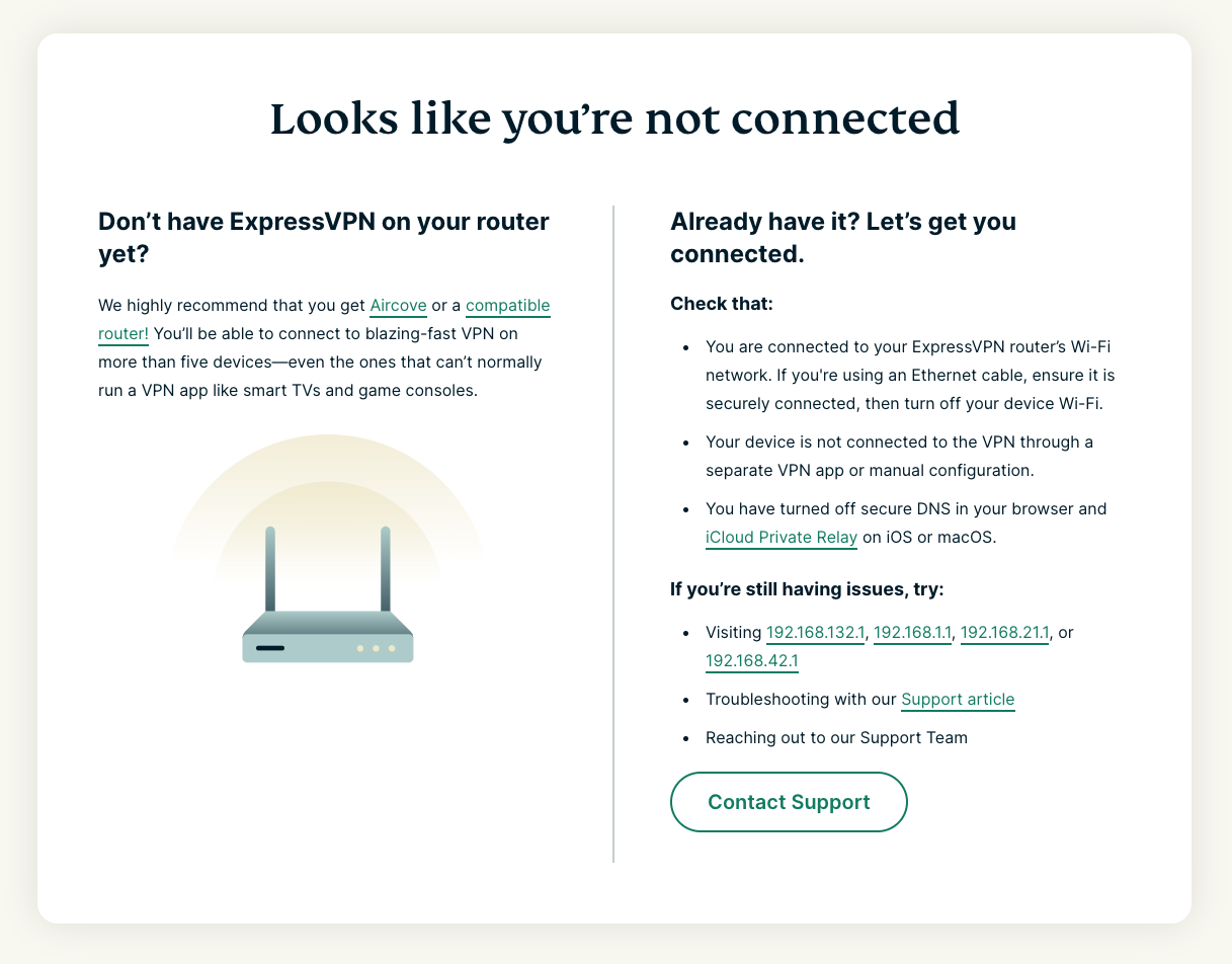 Express VPN not connecting or [FAQ] ExpressVPN Cannot Detect Internet Connection