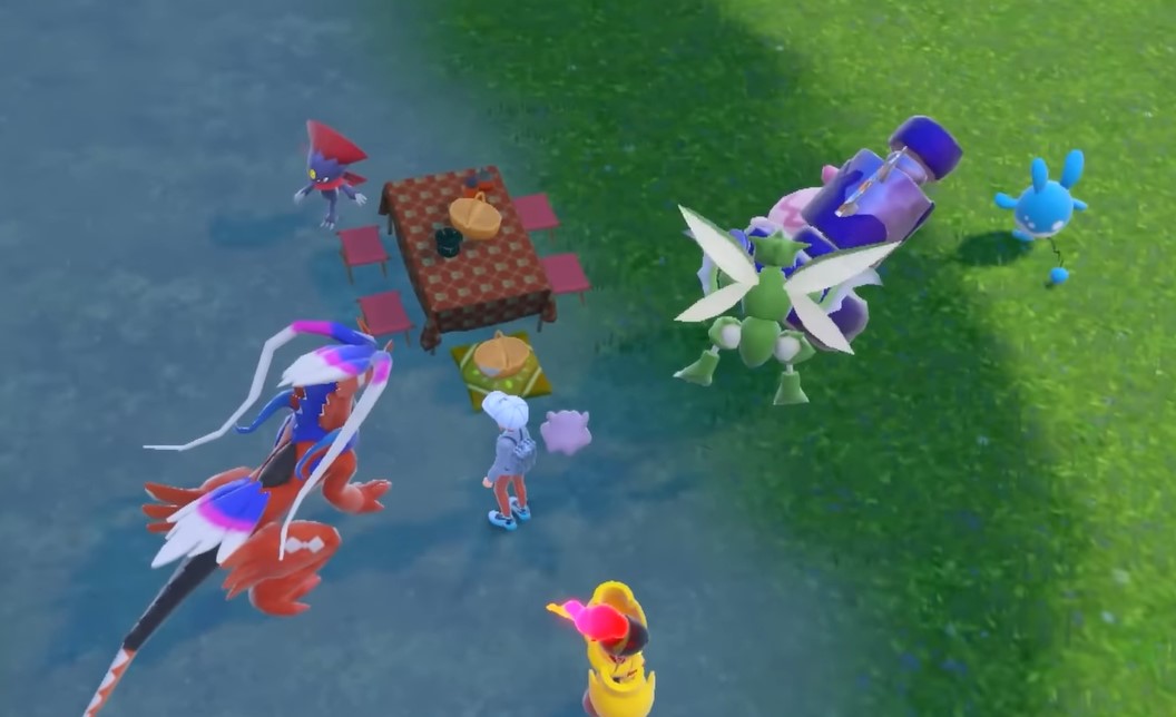 Find Pokemon Eggs inside the Basket Beside the Picnic Table