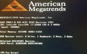 Fix CPU fan error ASUS on boot
