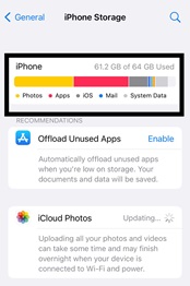 Free Storage Space on iPhone