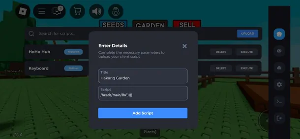 Paste the Key in Upload section of Delta.