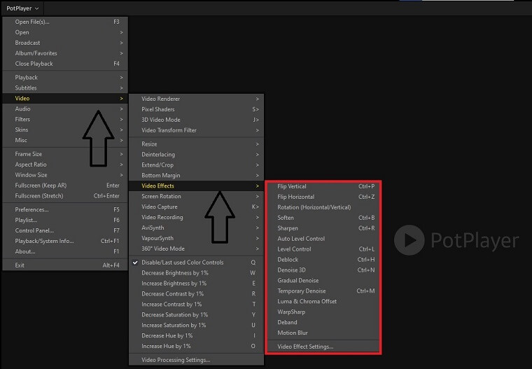How to Flip or Rotate Videos in PotPlayer?