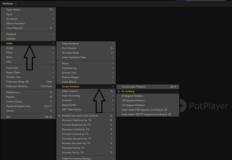 How to Rotate Videos in PotPlayer?