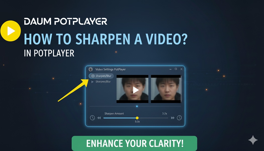 How to sharpen a video in potplayer