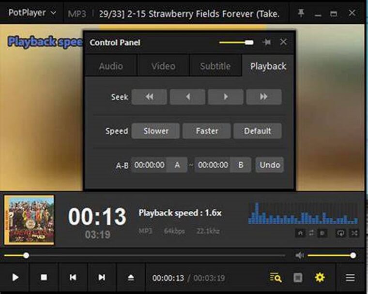 How to Speed up or Slow down PotPlayer Video