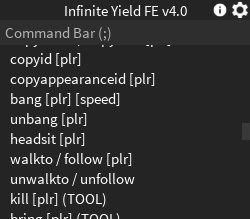 Infinite Yield Script Admin Commands updated