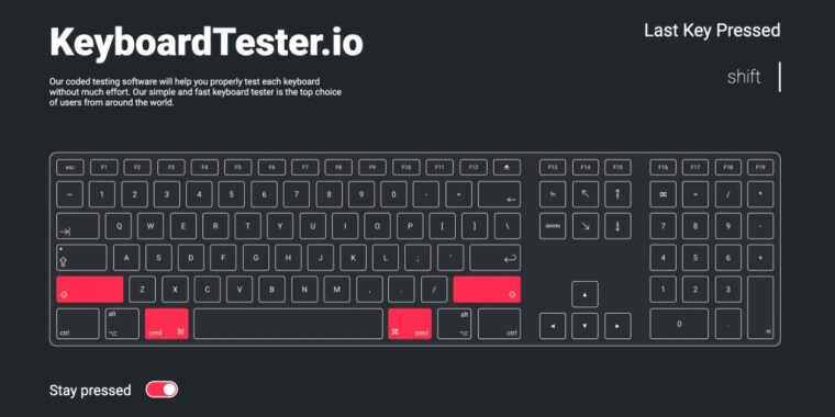 best online Keyboard Tester tool