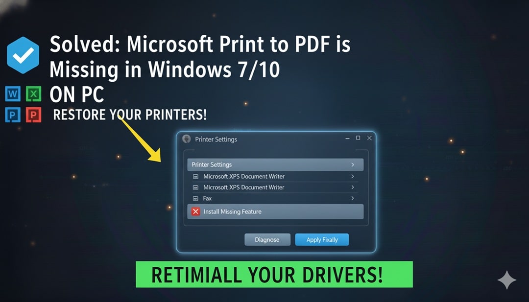 Microsoft print to pdf is missing in windows min