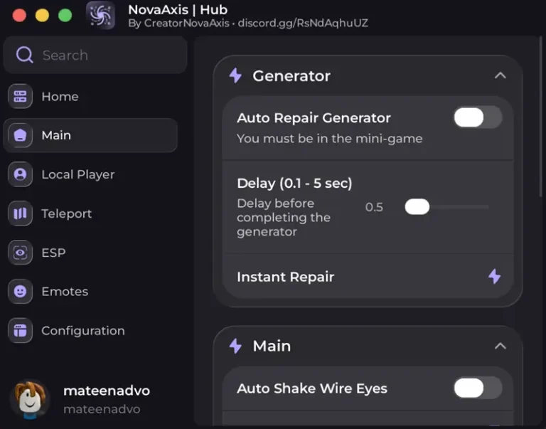 NovaAxis Hub Bite by Night Script Keyless