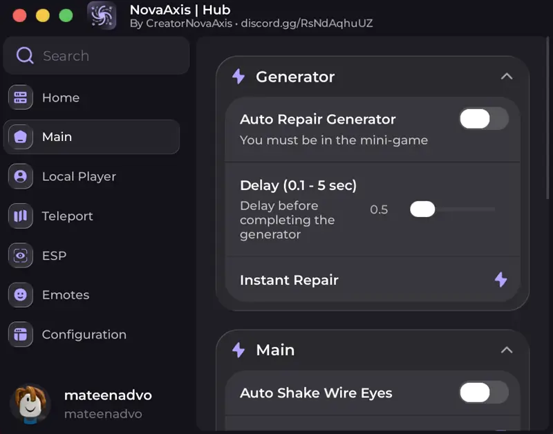 NovaAxis Hub Bite by Night Script Keyless