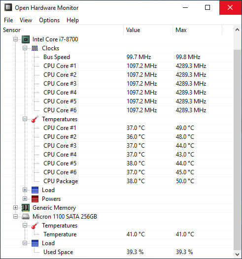 Best PC temperature monitoring software For Windows 10