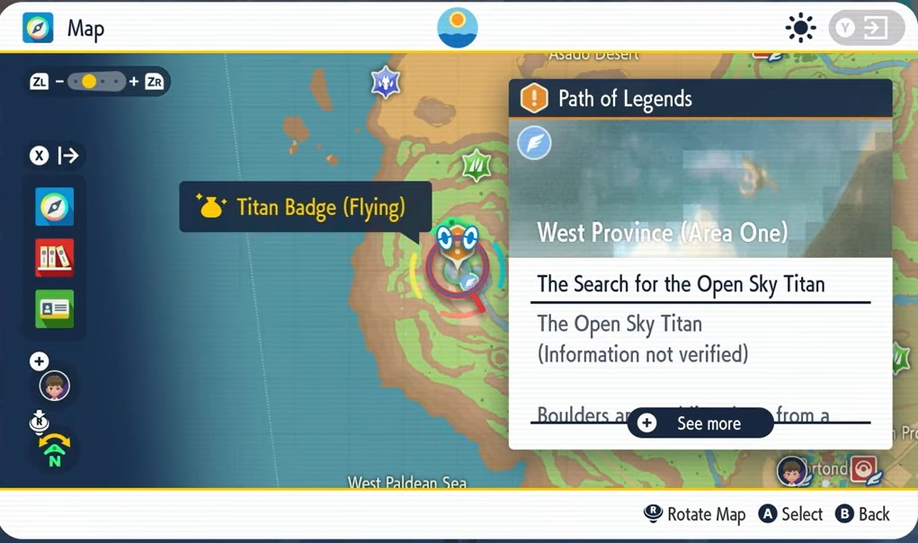 Open Sky Titan Location