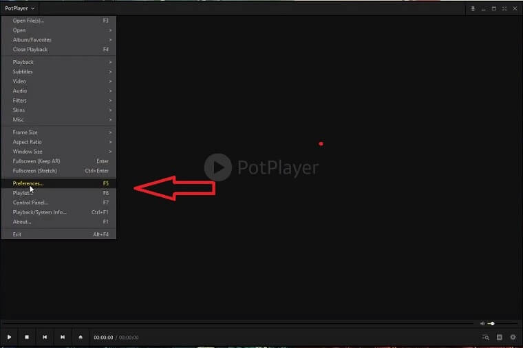 Change dual audio settings in PotPlayer