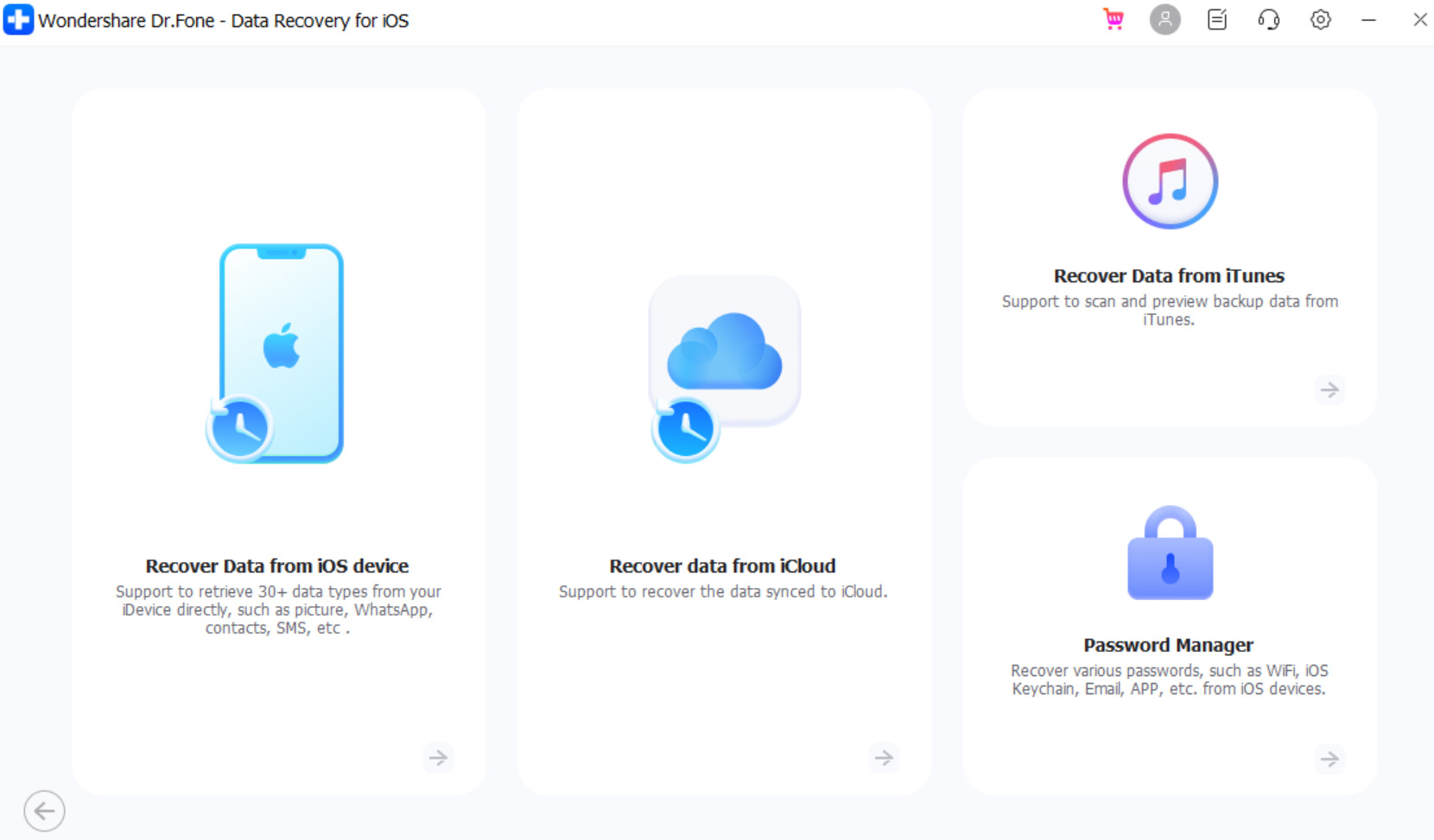 Recover data from iOS