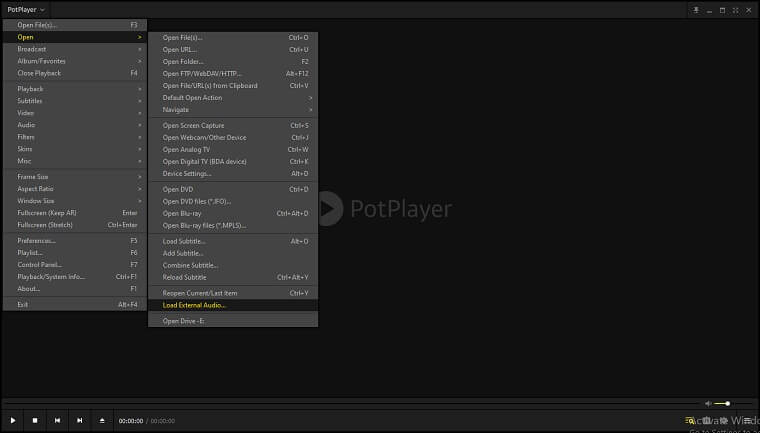  Load External Audio Manually in PotPlayer.