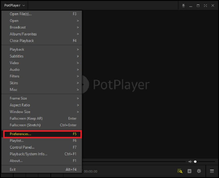 PotPlayer Preferences