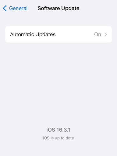 Set to automatic updates