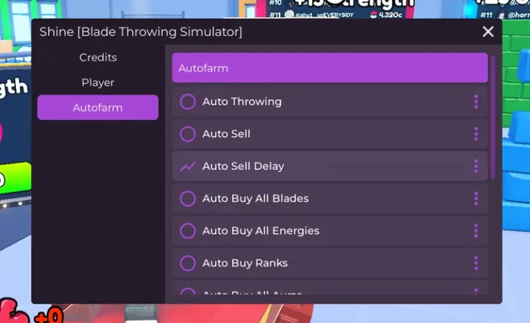 Shine Throwing Simulator No Key Script - Auto Throw