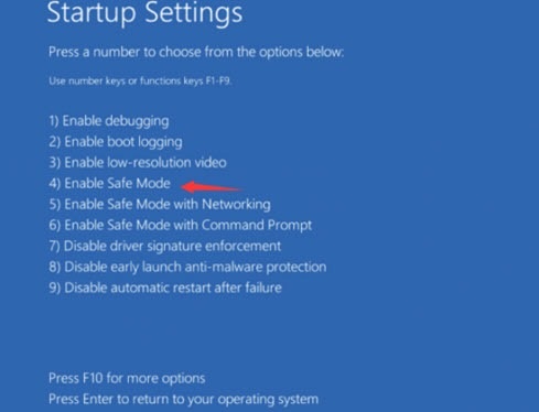 Start Safe Mode by turning off your PC 3 times