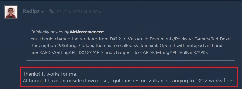 Red Dead Redemption 2 crashes with the error err gfx state