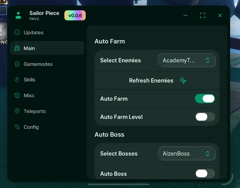 TWVZ Hub Sailor Piece Script [No Key] Verified – Auto Farm, Boss Sniper