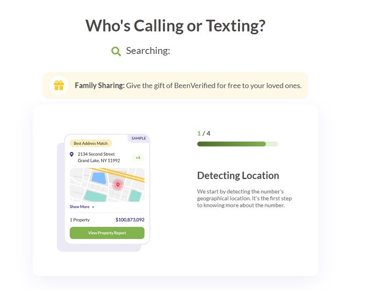 Track location with phone number by using beenverified