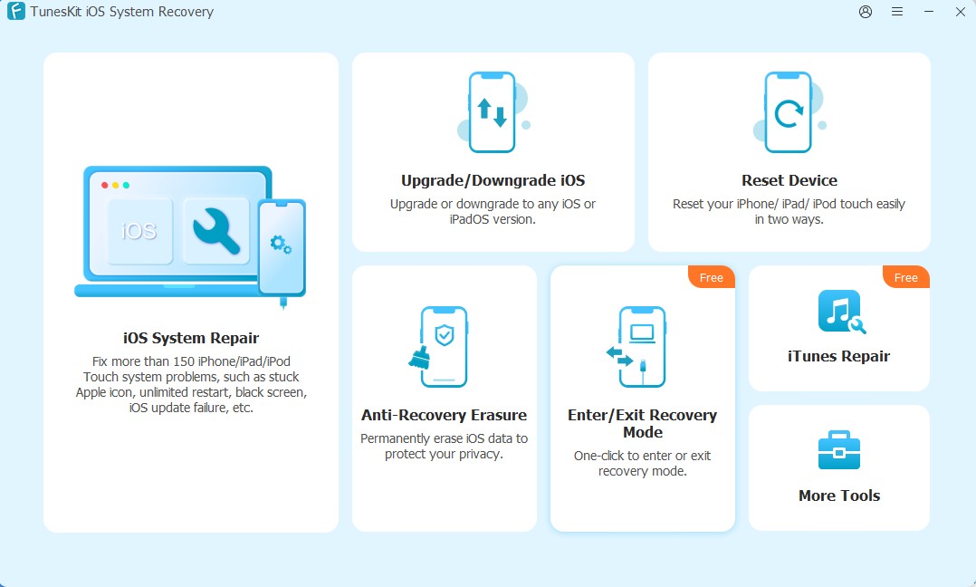 TunesKit iOS System Recovery 1