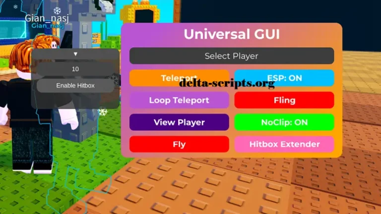 Universal GUI Script No Key - Fly, ESP, Teleport