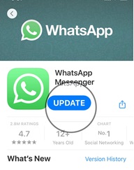 Update WhatsApp on iPhone