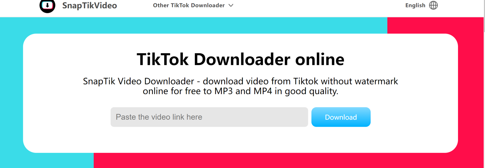 Using SnapTikVideo to Download TikTok Videos on PC
