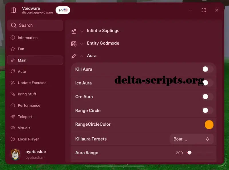 Voidware Script 99 Nights [No Key] – Automation, Bring Stuff