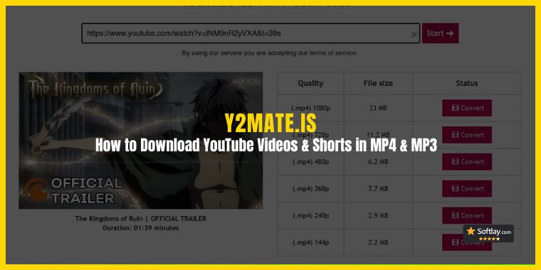 Y2Mate.is YouTube Video Downloader
