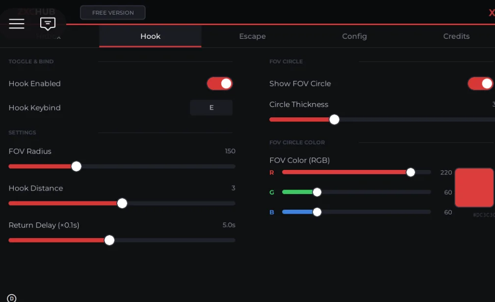 ZXC Hub Script – Hooked Roblox [Auto Hook, Auto Win, ESP]