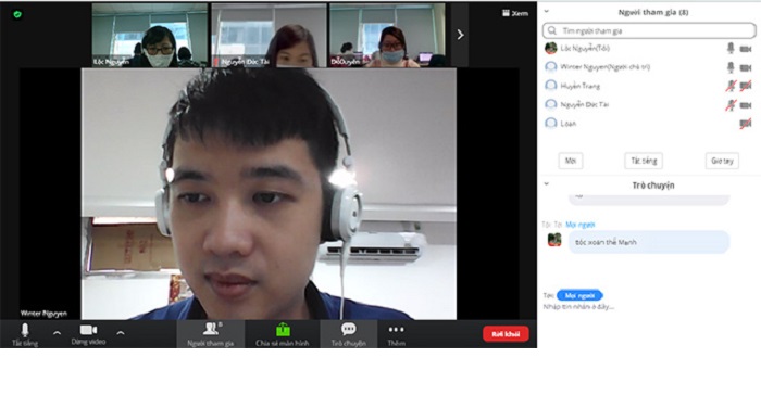 Zoom Online Video Call on web
