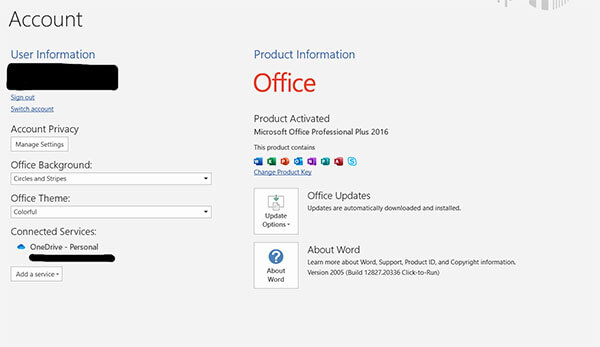 Activate Microsoft Office 2016 without Product Key in Windows 10