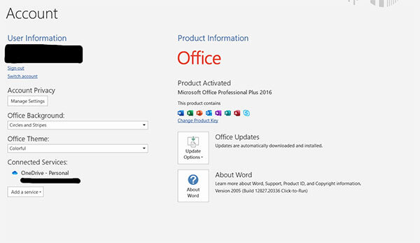 how to activate microsoft office 2016