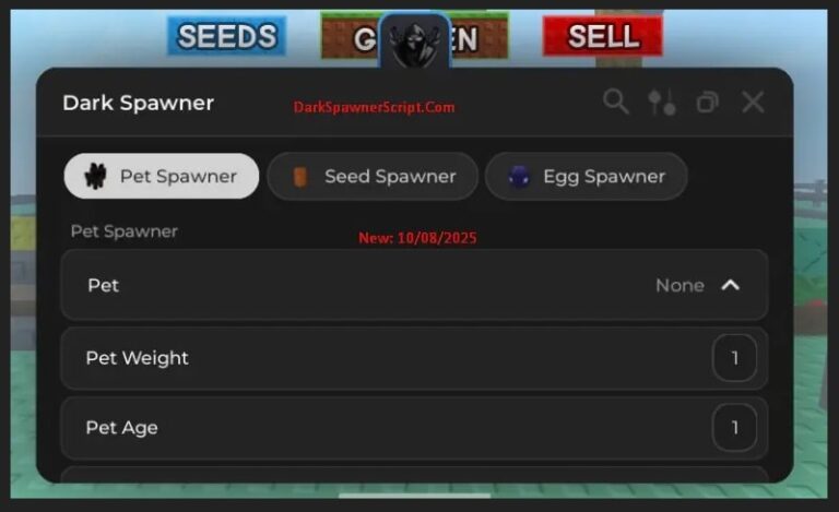 Dark Spawner Script Grow A Garden 2 | GaG 2 Pet Spawn 2026 [UPD]