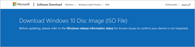 Download Windows 10 Disc Image ISO File